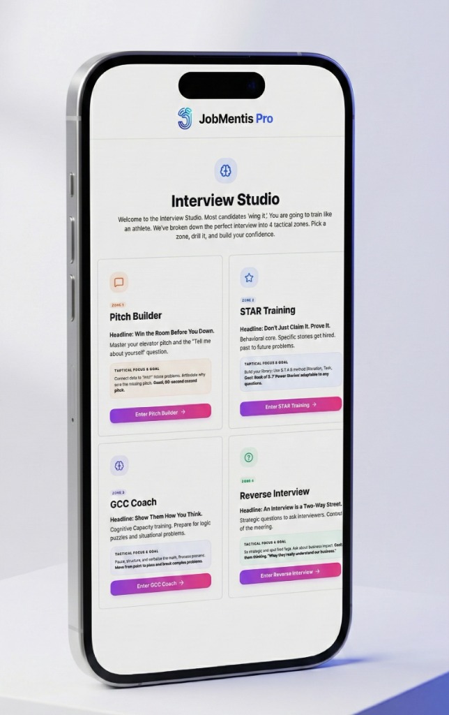 Interview Studio Mobile View